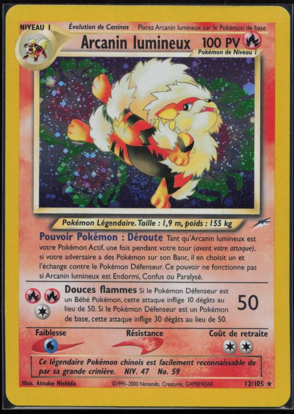 ARCANIN LUMINEUX HOLO 12/105 – NEO DESTINY – POKEMON FR 2002
